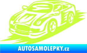Samolepka Závodní auto 006 levá limetová