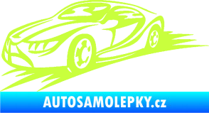 Samolepka Závodní auto 007 levá limetová