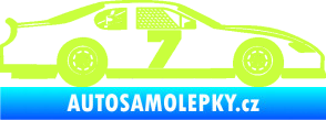Samolepka Závodní auto 008 limetová