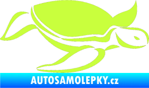 Samolepka Želva 002 pravá limetová