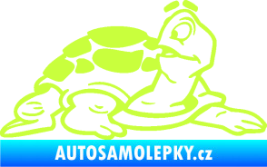 Samolepka Želva 003 pravá limetová