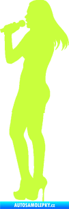 Samolepka Zpěvačka 002 levá limetová
