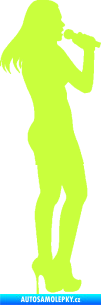Samolepka Zpěvačka 002 pravá limetová