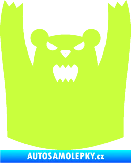 Samolepka Zuřivý medvěd limetová
