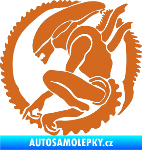 Samolepka Alien 001 levá oříšková
