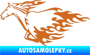 Samolepka Animal flames 003 levá kůň oříšková