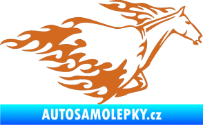 Samolepka Animal flames 003 pravá kůň oříšková