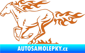 Samolepka Animal flames 004 levá kůň oříšková