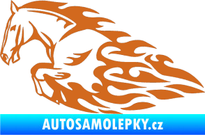 Samolepka Animal flames 008 levá kůň oříšková