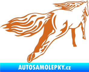 Samolepka Animal flames 009 pravá kůň oříšková