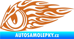 Samolepka Animal flames 016 levá zvířecí oko oříšková
