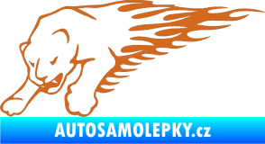 Samolepka Animal flames 020 levá puma oříšková