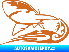 Samolepka Animal flames 041 levá žralok oříšková