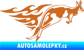 Samolepka Animal flames 044 pravá klokan oříšková