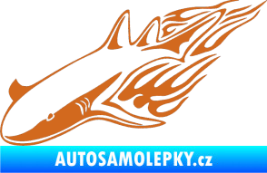 Samolepka Animal flames 048 levá žralok oříšková