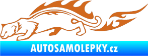 Samolepka Animal flames 056 levá puma oříšková