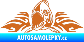 Samolepka Animal flames 063 levá  piraňa oříšková