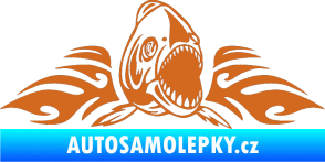 Samolepka Animal flames 063 pravá piraňa oříšková
