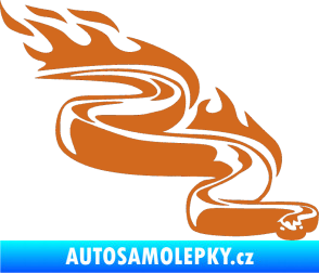 Samolepka Animal flames 064 pravá had oříšková