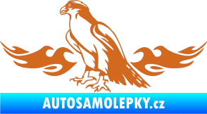Samolepka Animal flames 069 levá orel oříšková