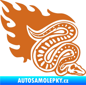 Samolepka Animal flames 086 pravá had oříšková