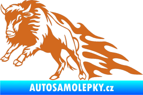Samolepka Animal flames 089 levá býk oříšková