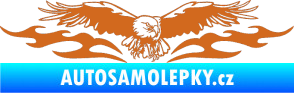 Samolepka Animal flames 100 pravá orel oříšková