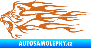 Samolepka Animal flames 103 levá lev oříšková