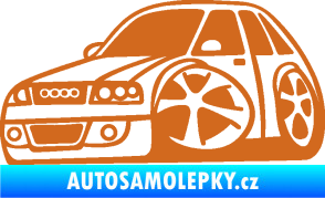 Samolepka Audi A4 karikatura levá oříšková