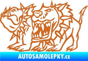 Samolepka Bad dogs levá zuřiví psi oříšková