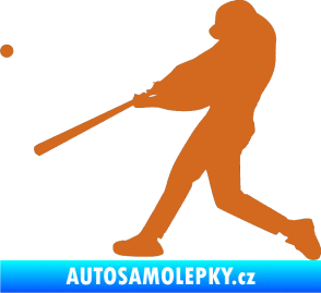 Samolepka Baseball 001 levá oříšková
