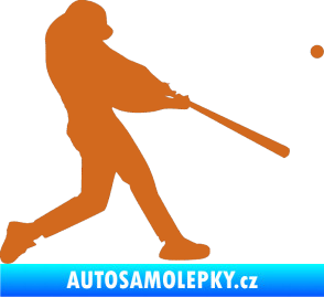 Samolepka Baseball 001 pravá oříšková