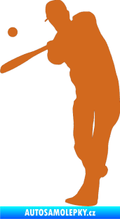 Samolepka Baseball 012 levá oříšková