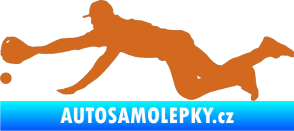 Samolepka Baseball 015 levá oříšková