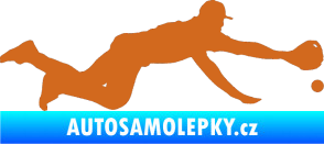 Samolepka Baseball 015 pravá oříšková