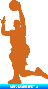 Samolepka Basketbal 005 levá oříšková