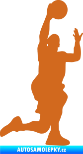 Samolepka Basketbal 005 pravá oříšková