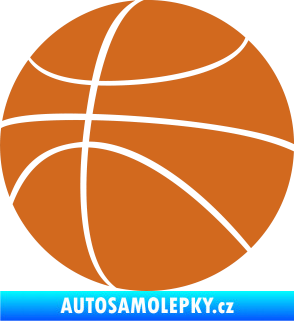 Samolepka Basketbalový míč 001 oříšková