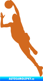Samolepka Basketbal 003 levá oříšková