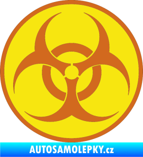 Samolepka Biohazard barevný  oříšková