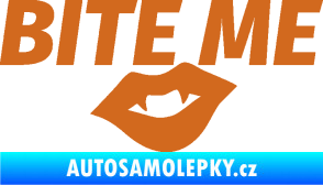 Samolepka Bite me  oříšková