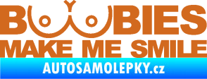 Samolepka Boobies 002  oříšková