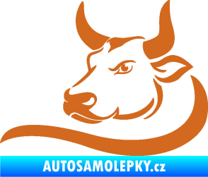 Samolepka Býk 008 levá oříšková