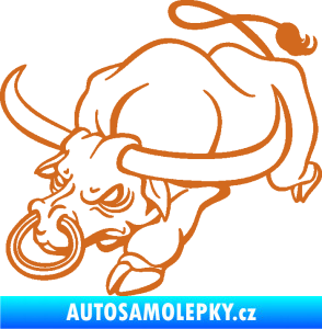 Samolepka Býk 014 levá rozzuřený oříšková