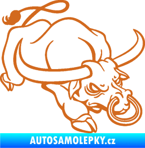 Samolepka Býk 014 pravá rozzuřený oříšková