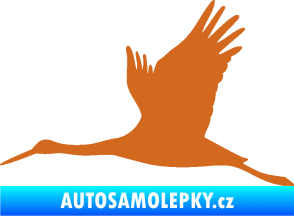 Samolepka Čáp 002 levá oříšková