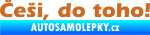Samolepka Češi do toho! oříšková