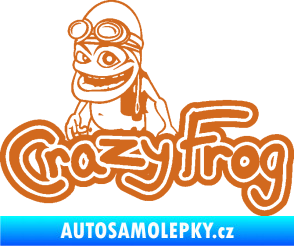 Samolepka Crazy frog 002 žabák oříšková