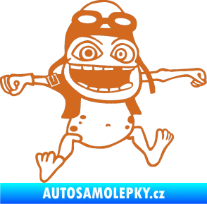 Samolepka Crazy frog pravá oříšková