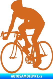 Samolepka Cyklista 001 levá oříšková